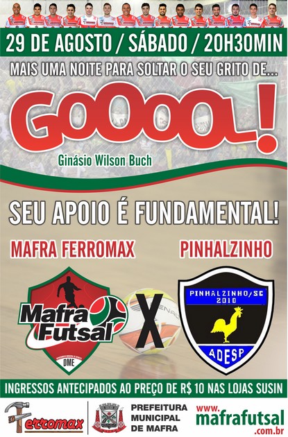4ª Rodada - Returno - Mafra x Pinhalzinho (29 ago 2015)