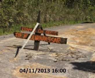 Rodovia SC 477 segue interditada por índios “Guaranis”