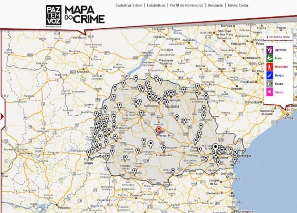 Mapa do Crime entra em 2ª fase com novas informações (Fonte Gazeta do Povo)