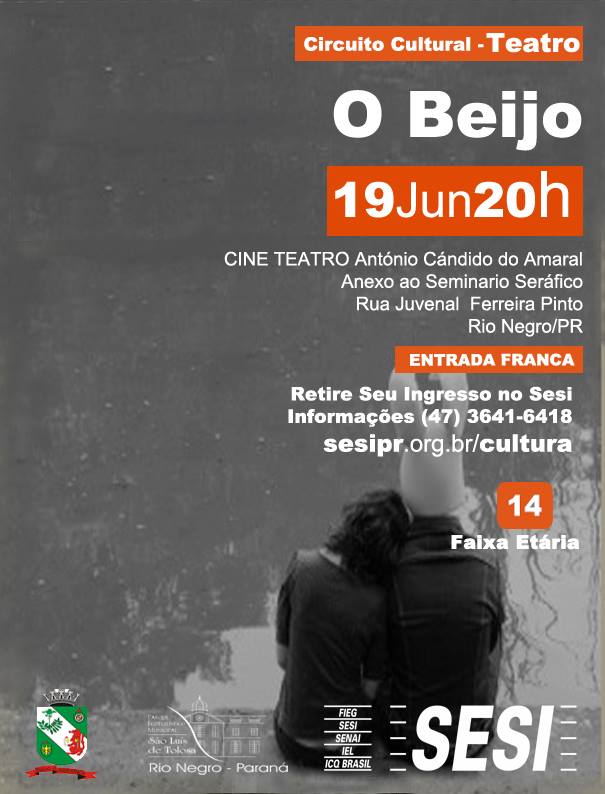 O circuito cultural SESI traz a Rio Negro a peça “O Beijo”