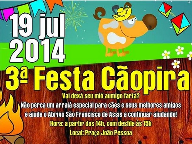 3ª Festa Cãopira será no próximo sábado em Rio Negro