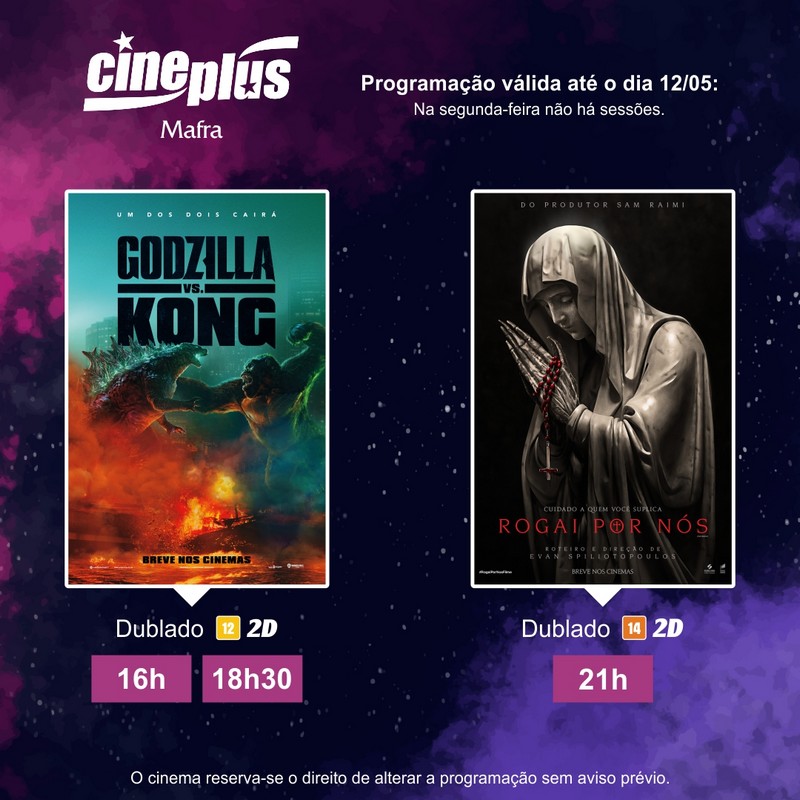 Programação de filmes no Cineplus Emacite