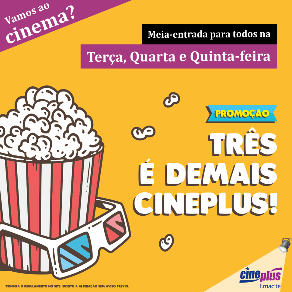 Promoção Três É Demais Cineplus!