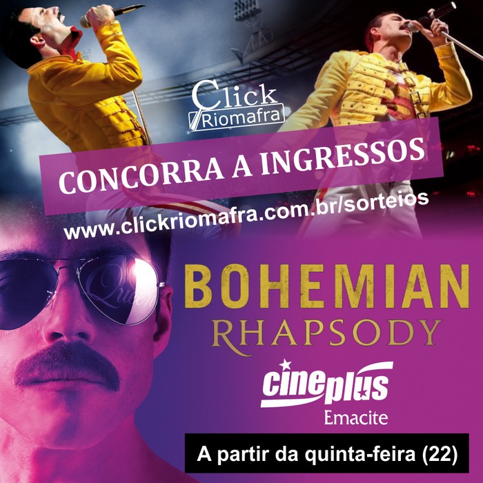 Assista Bohemian Rhapsody no Cineplus Emacite