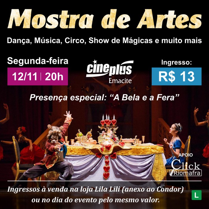 Mafra terá Mostra de Artes com apresentações de dança, música, mágicas e muito mais
