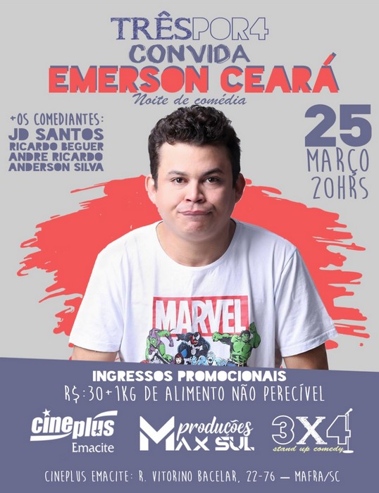 Noite de comédia com Emerson Ceará