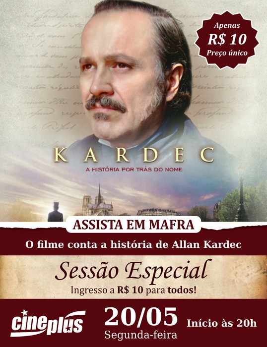 Cineplus Emacite terá sessão especial do filme Kardec