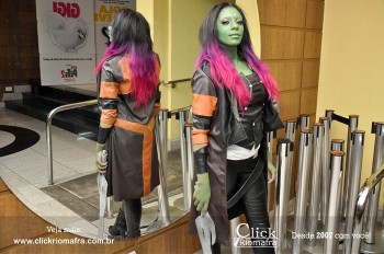 Fotos do Homem de Ferro e Gamora no Cineplus Emacite Click Riomafra (3)