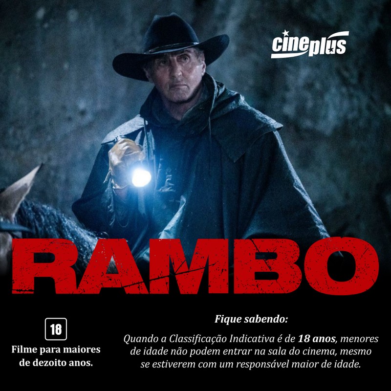 Rambo Até o Fim tem classificação indicativa de 18 anos