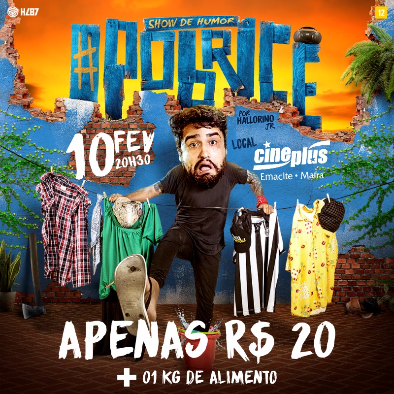 Show do Hallorino Jr em Mafra custa apenas R$ 20 + 01 kg de alimento; garanta o seu ingresso