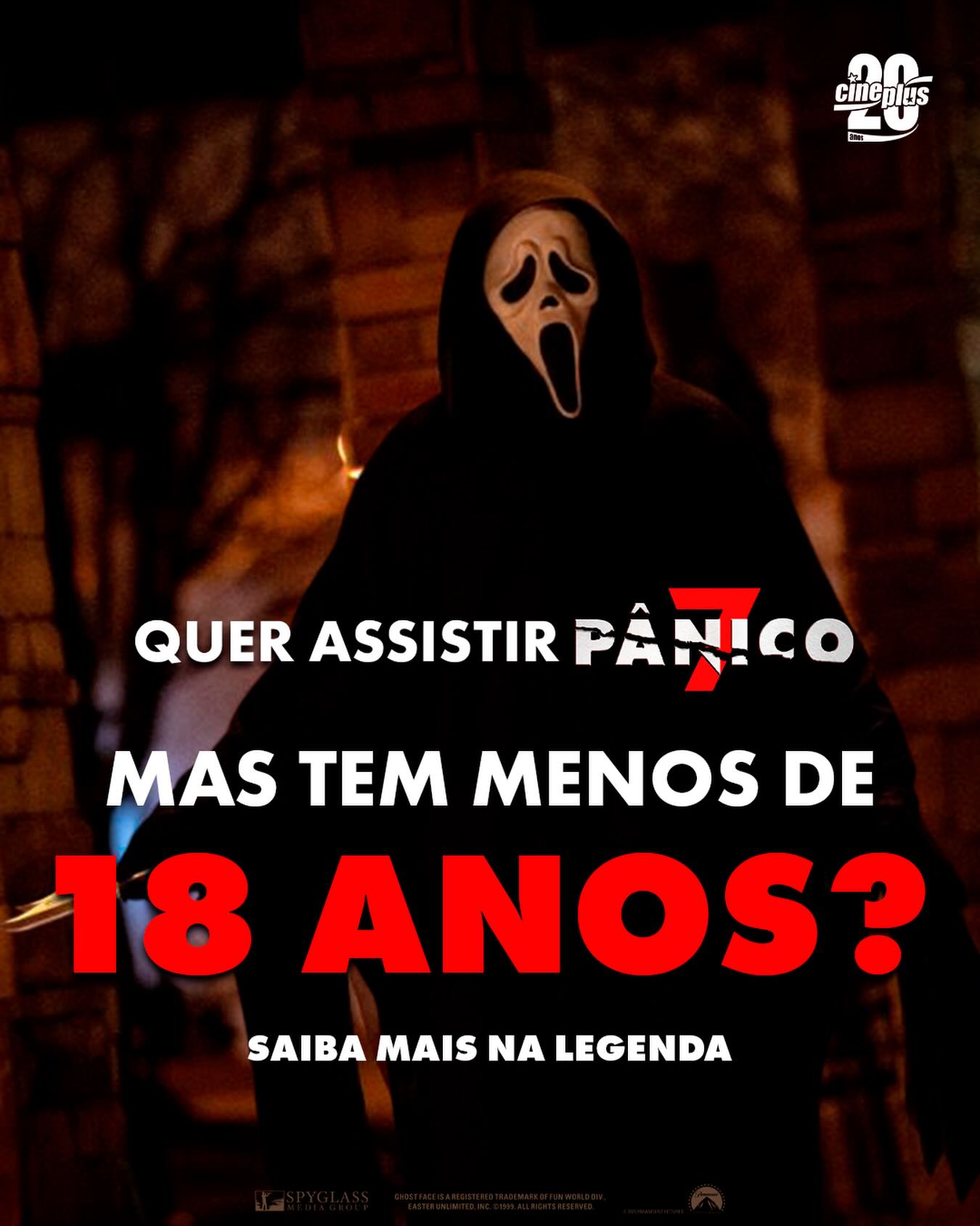 Panico 7 tem classificacao indicativa de 18 anos