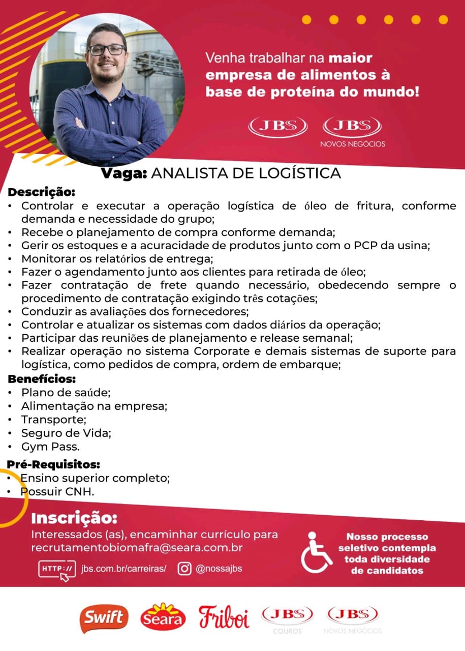 JBS Biodiesel de Mafra possui ótimas vagas de emprego (1)