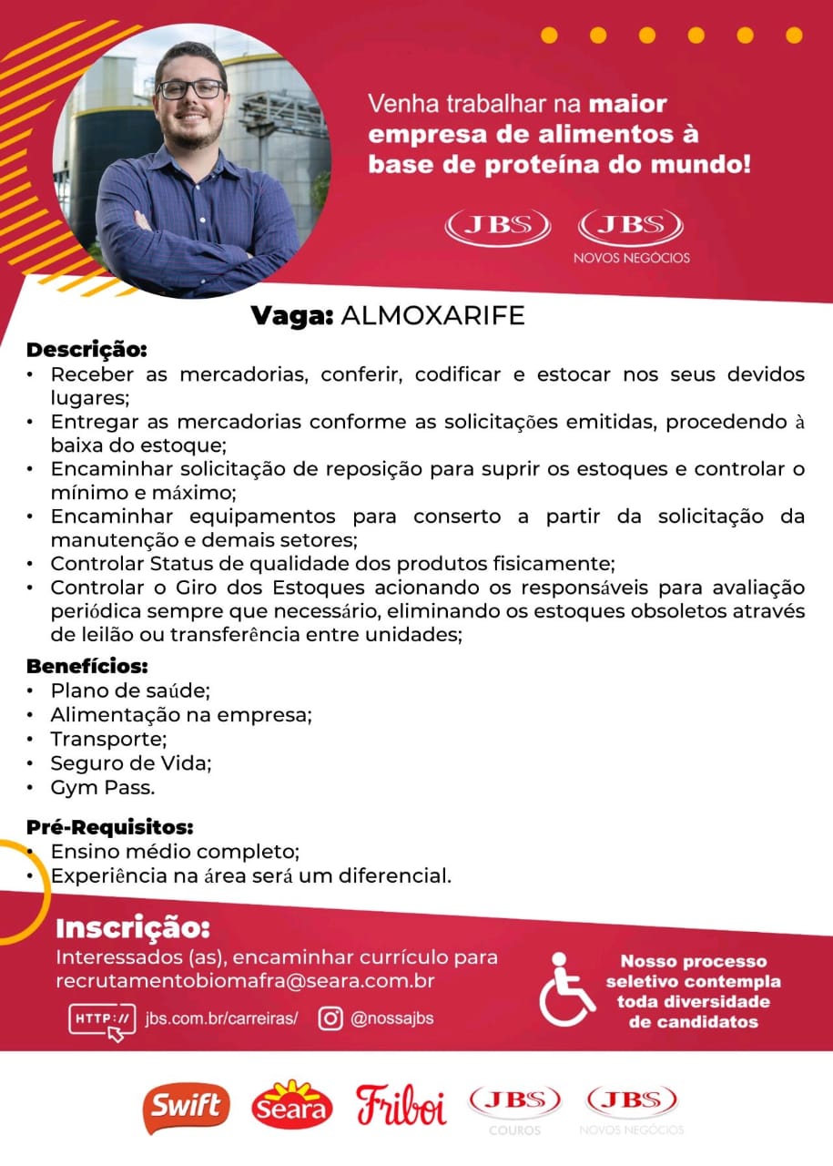 JBS Biodiesel está contratando