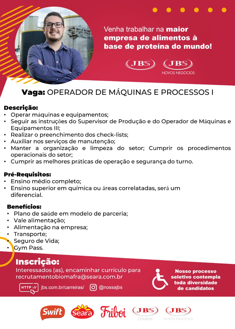 JBS Biodiesel está contratando em Mafra (1)