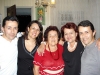 Mãe Ingrit Beninca, com Marilis, Márcio, Marília e Marcos