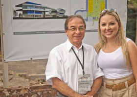 Empresário Walter Weber e a filha Laís.