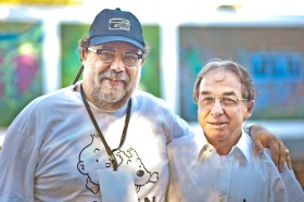 Walter Weber com o fotógrafo Fernando Bueno, organizador do Projeto