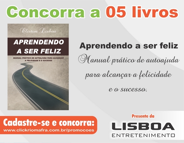 Cadastre-se e concorra a 5 livros Aprendendo a ser feliz