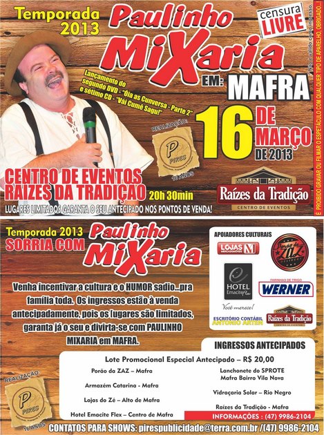 Paulinho Mixaria em Mafra