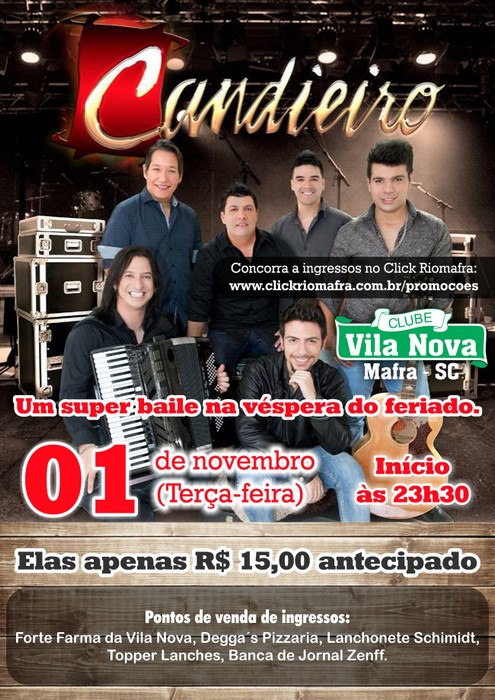 Baile com Candieiro no Clube Vila Nova