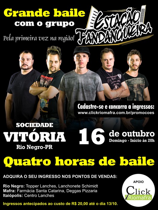 Baile com o grupo Estação Fandangueira em Rio Negro