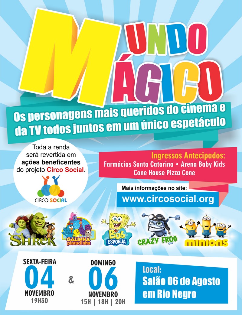 Evento infantil Mundo Mágico em Rio Negro
