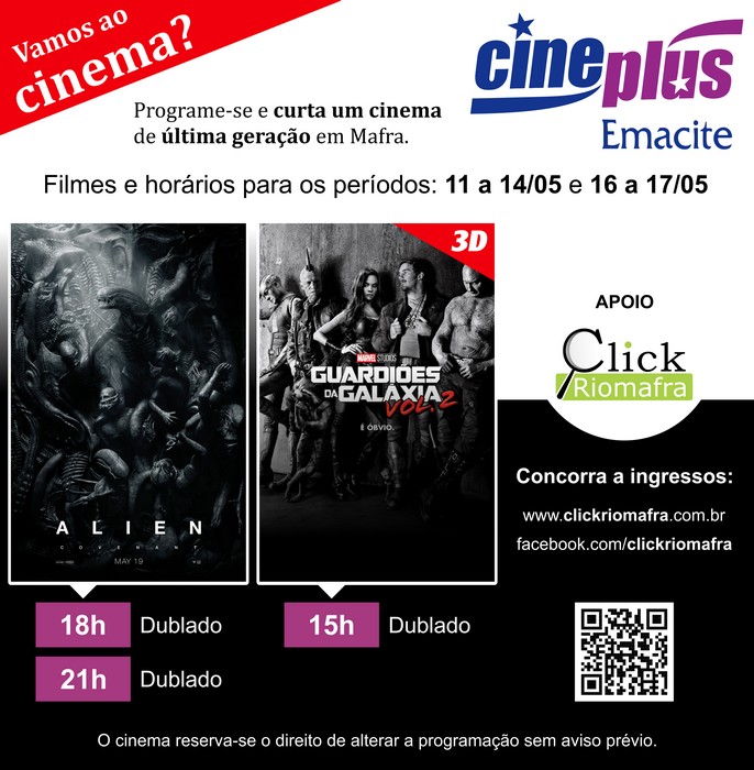 Alien Covenant e Guardiões da Galáxia Vol 2 (08 mai 2017)