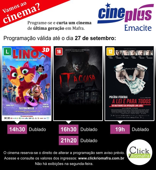 Lino, It A Coisa e Polícia Federal – A Lei é para Todos (21 set 2017)