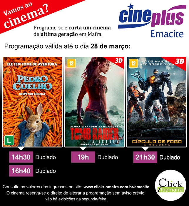 Circulo de Fogo 2, Pedro Coelho e Tomb Raider (21 mar 2018)