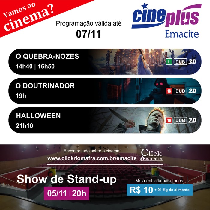 Concorra a ingressos para curtir o cinema na quarta-feira (dia 0711)