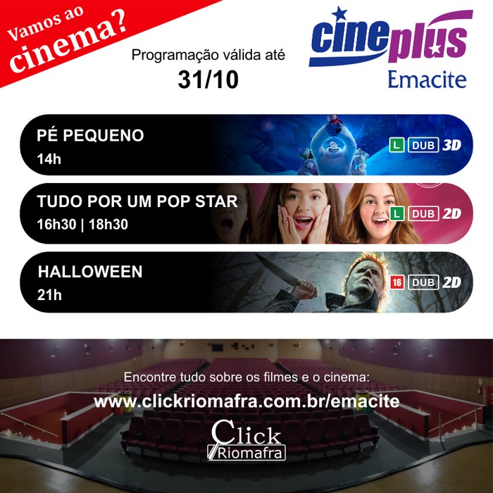 Concorra a ingressos para curtir o cinema na quarta-feira (dia 3110)