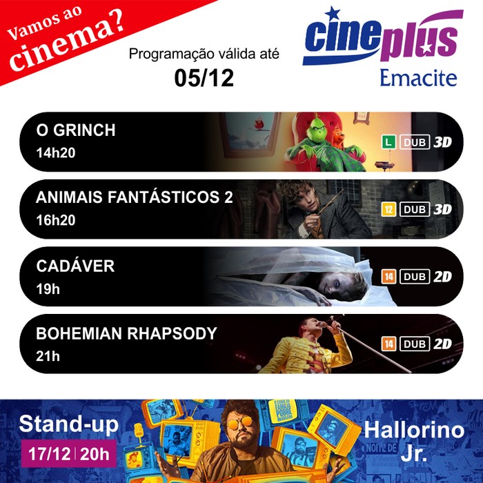 Concorra a ingressos para curtir o cinema na quarta-feira (dia 0512)