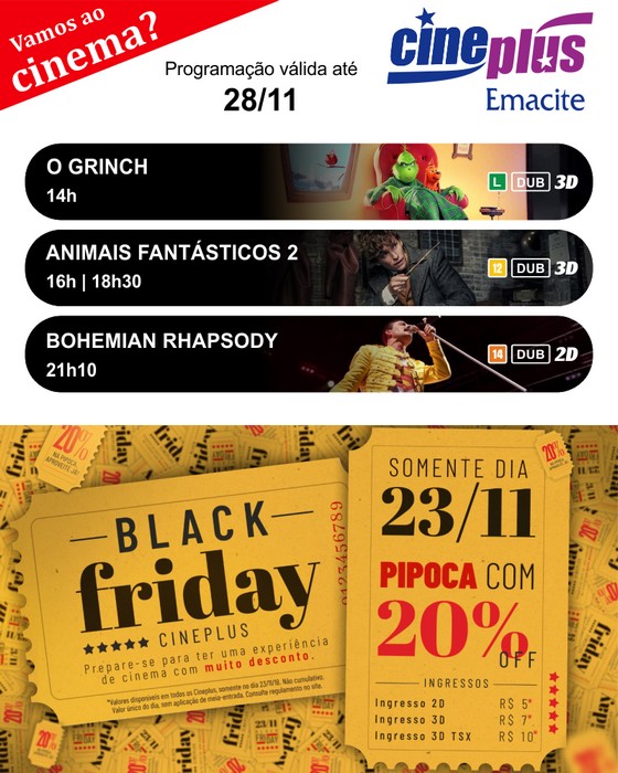 Concorra a ingressos para curtir o cinema na quarta-feira (dia 2811)
