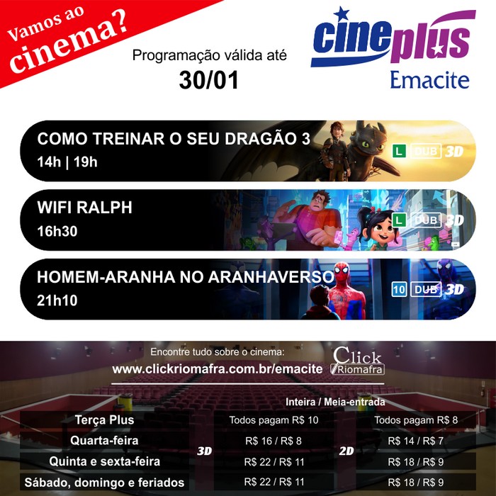 Concorra a ingressos para curtir o cinema na quarta-feira (dia 3001)