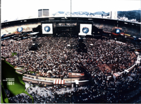 O Maracanã como palco do segundo Rock in Rio, em 1991