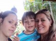 Mãe Gerusa com os filhos Ana Clara e Gustavo.