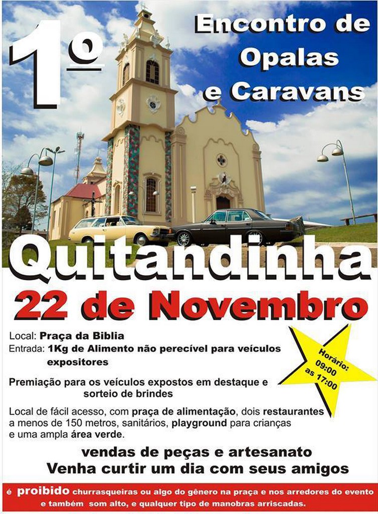 Encontro de opaleiros será no dia 22 de novembro, em Quitandinha