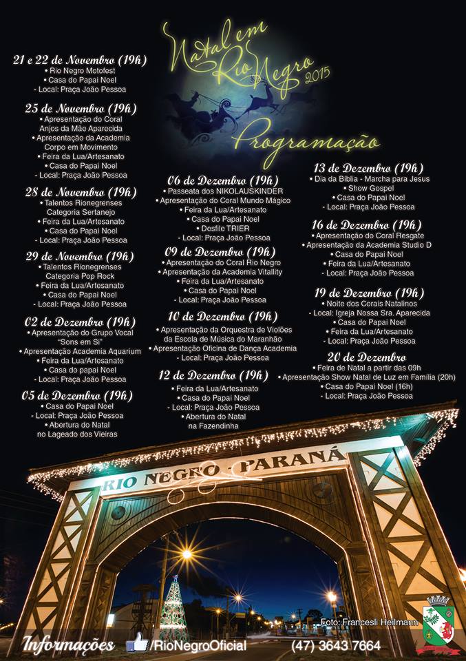 Programação Natal em Rio Negro 2015 (1)