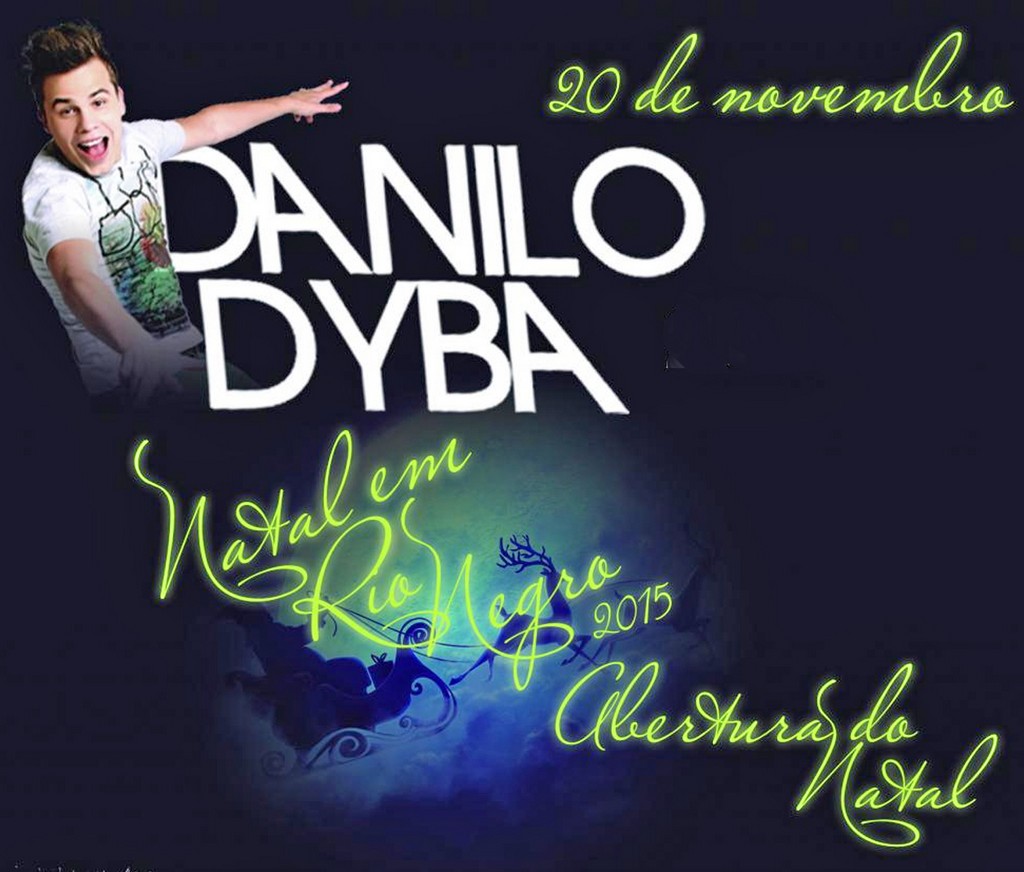 Abertura do Natal em Rio Negro terá show do cantor Danilo Dyba na programação