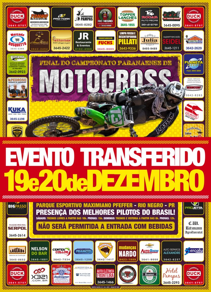 Final do Paranaense de Motocross terá nova data de realização