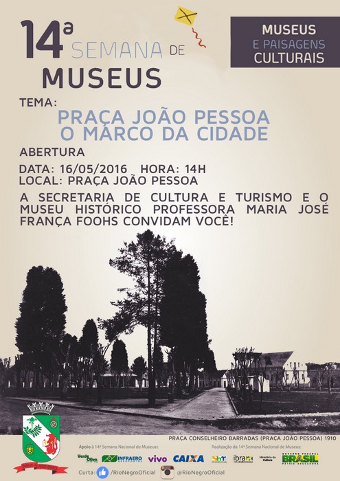 Hoje ocorre a abertura da 14ª Semana de Museus em Rio Negro