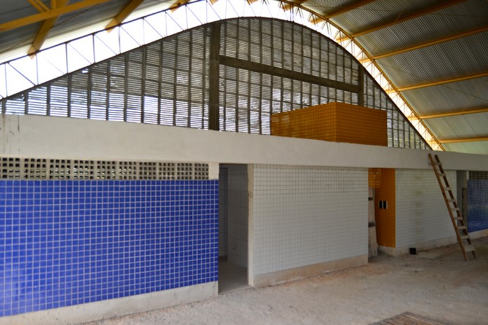 Seguem as obras de construção do mini ginásio de Quitandinha (1)