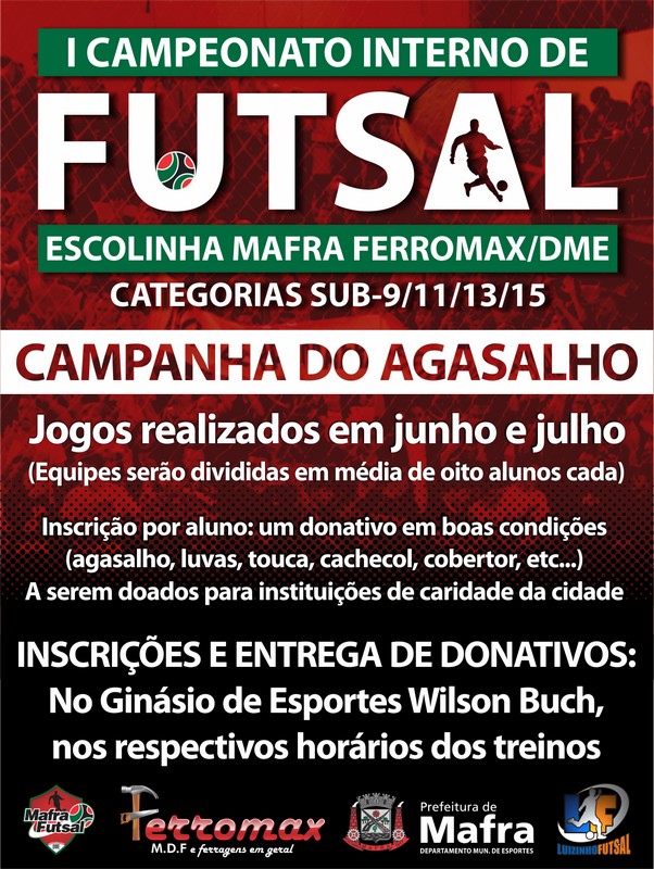 Escolinha Mafra FerromaxDME realiza campeonato interno com finalidade social