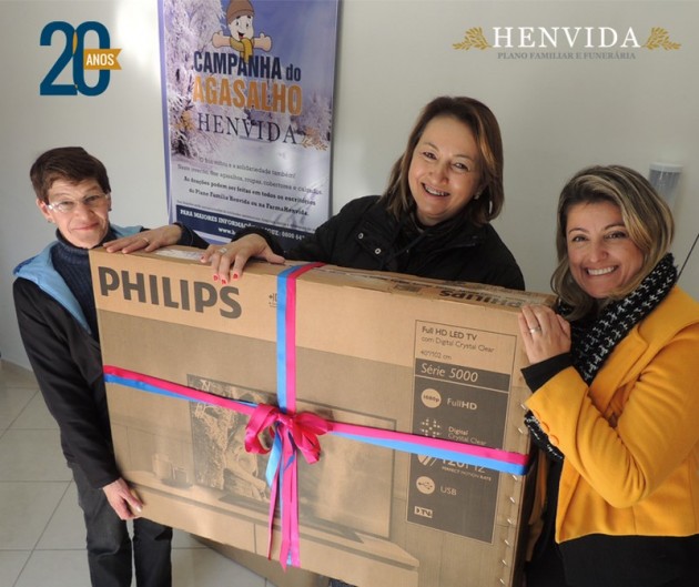 Realizado o sorteio da TV de 40 polegadas