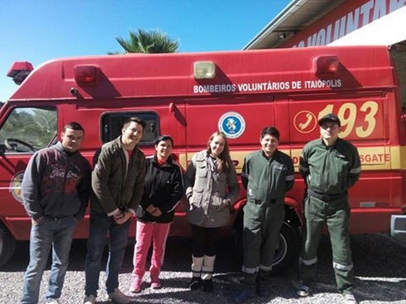 Alunos do curso de Socorrista e Resgatista são recebidos pelos Bombeiros Voluntários de Itaiópolis