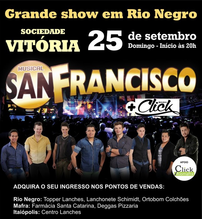 Grande show com Musical San Francisco em Rio Negro