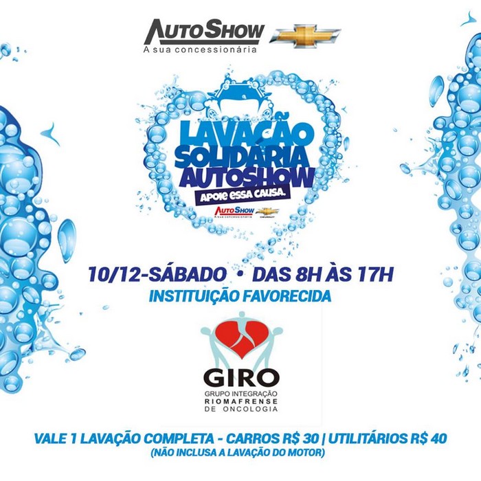 AutoShow Chevrolet de Mafra promove Lavação Solidária em prol do GIRO