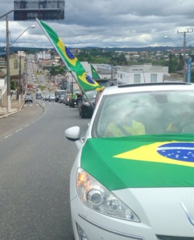 Manifestação anticorrupção mobilizou Riomafra