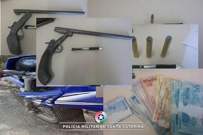 Assaltantes do Auto Posto Moema foram presos pela PM de Mafra