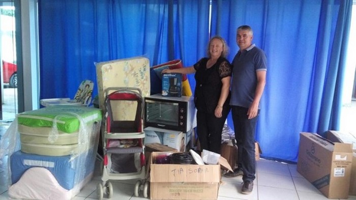 Na entrega dos equipamentos esteve presente o vice Prefeito Cleomar Komarchewski que parabenizou a aquisição e complementa que precisamos sempre investir para uma educação de qualidade. (Foto: Andrea Portela/Assessora pedagógica)